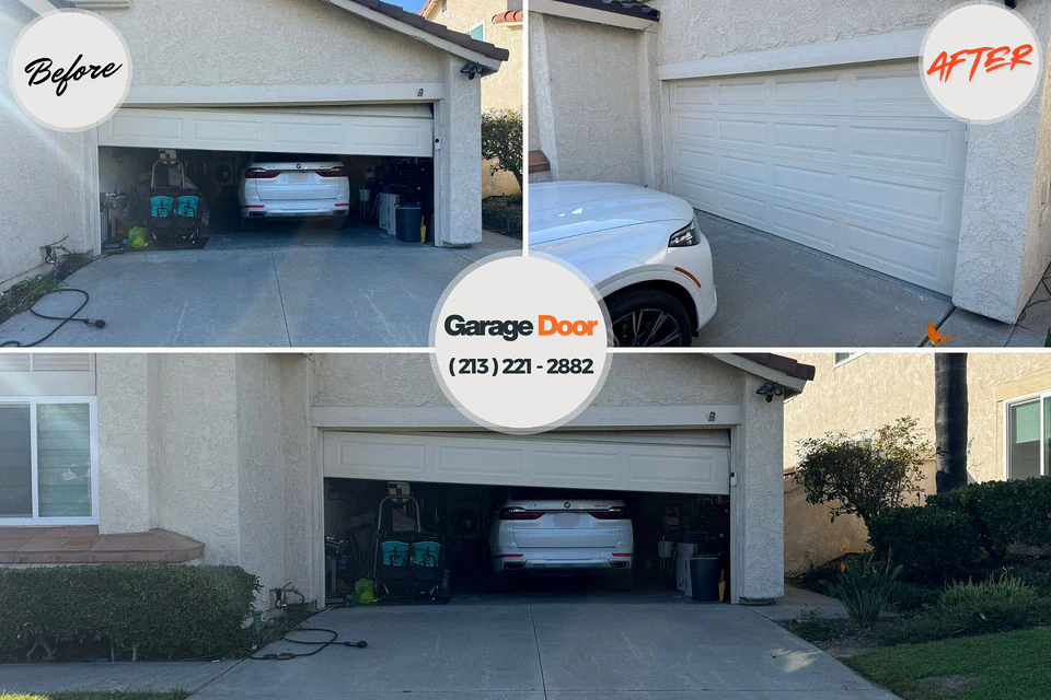 Before and after: garage door repair 20781